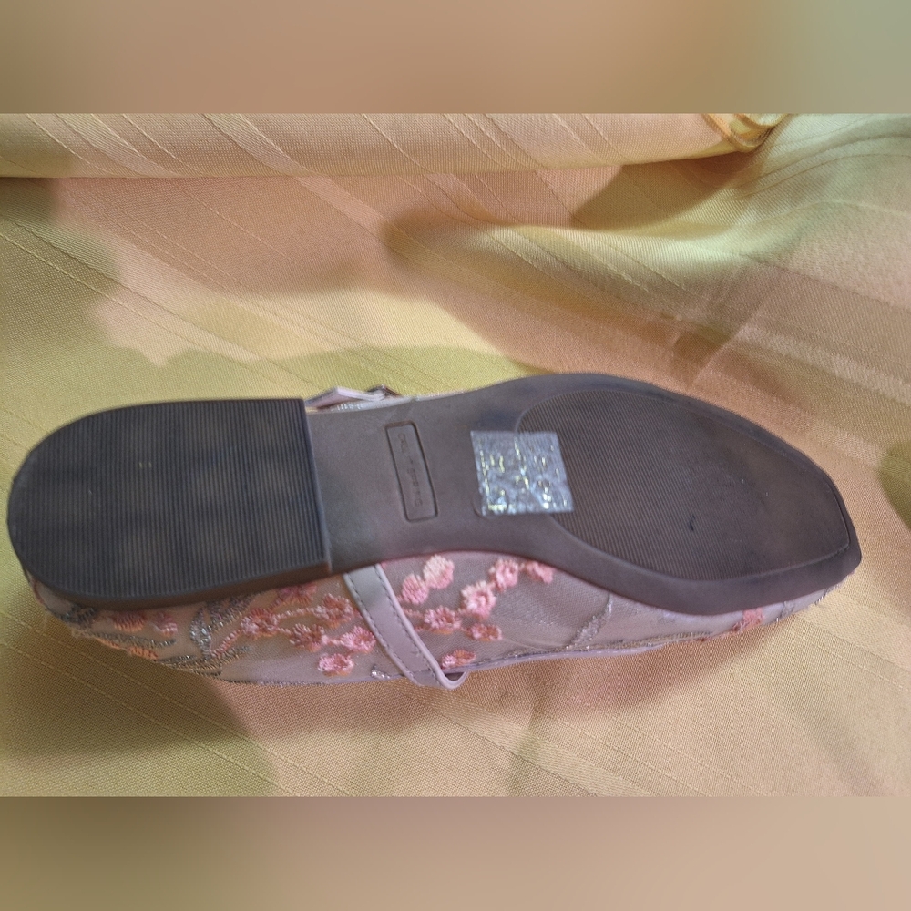 Call It Spring Women's Embroidered Mary Jane Flats - Cream and Pink - Picture 3 of 4